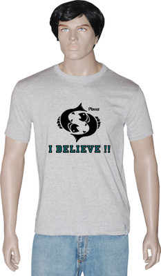

Tshirt.in Graphic Print Men's Round Neck Grey T-Shirt, Grey melange