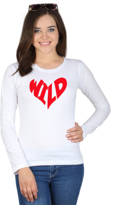 

SayItLoud Printed Women' Round Neck White T-Shirt