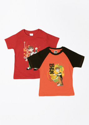 

Ben 10 Boys Printed T Shirt(Orange, Red/orange