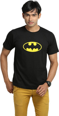 

Merlin Printed Men's Round Neck Black T-Shirt