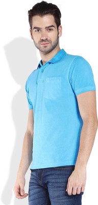

Parx Solid Men's Polo Neck Blue T-Shirt