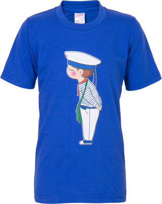 

Ultra Fit Boys Printed Cotton T Shirt(Blue, Pack of 1)