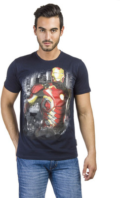 

Avengers Printed Men' Round Neck Blue T-Shirt, Navy