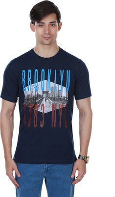 

Cotton County Premium Printed Men's Round Neck Dark Blue T-Shirt, Navy