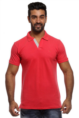 

Sports 52 Wear Solid Men's Polo Neck Pink T-Shirt, Pink3