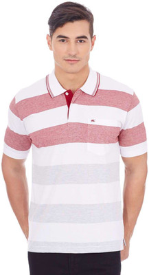 

Monte Carlo Striped Men's Polo Neck White, Red T-Shirt
