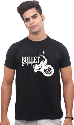

Jazzmyride Printed Men' Round Neck Black T-Shirt