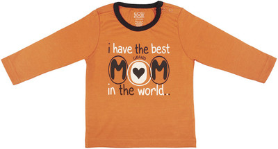 

Wow Mom Girls Printed T Shirt(Orange