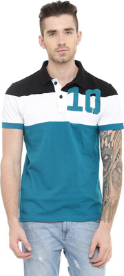 

Gritstones Solid Men' Polo Neck Multicolor T-Shirt, Multi8