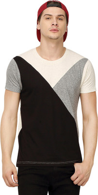CAMPUS SUTRA Solid Men Round Neck Black T-Shirt