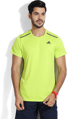 

ADIDAS Solid Men's Round Neck Green T-Shirt, Sesosl