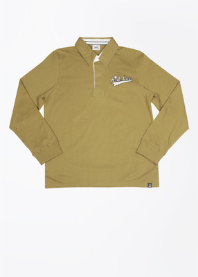 

Lee Solid Men's Polo Neck Beige T-Shirt, Bronz mist