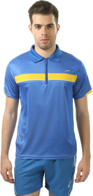STAG Printed Men Polo Neck Blue, Yellow T-Shirt STAG Printed Men Polo Neck Blue, Yellow T-Shirt