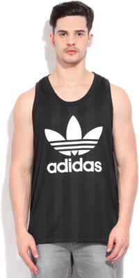 

ADIDAS Striped Men's Black T-Shirt