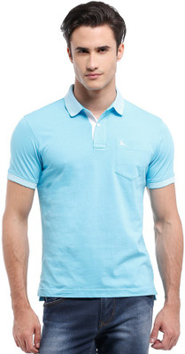 

Parx Solid Men's Polo Neck Blue T-Shirt