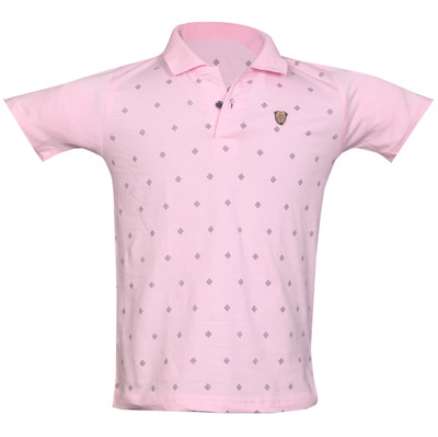 

Awack Boys Printed Cotton T Shirt(Pink, Pack of 1