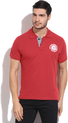 

Pepe Jeans Solid Men's Polo Neck Pink T-Shirt, Raspbery