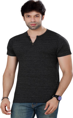 

Stephen Armor Solid Men' Henley Grey T-Shirt