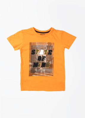 

Gini & Jony Boys Printed T Shirt(Yellow, Pack of 1, 1184