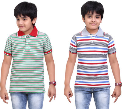 

Dongli Boys Printed T Shirt(Green, Pack of 2), Multicolor