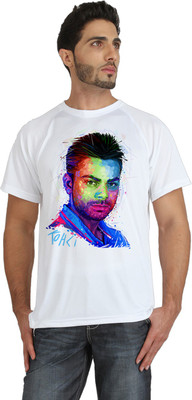 

Trionic Printed Men's Round Neck White T-Shirt, Snow white