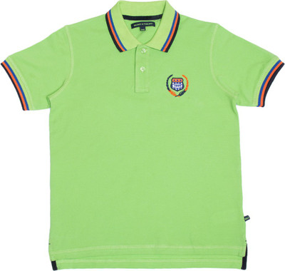 29% OFF on Wilkins & Tuscany Boys Solid Cotton T Shirt(Green, Pack of 1)
