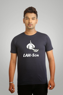 

Campus Sutra Printed Men Round Neck Blue T-Shirt