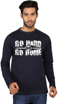 

SayItLoud Graphic Print Men's Round Neck Dark Blue T-Shirt