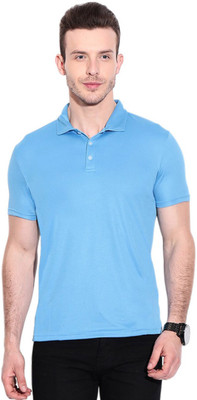 

SFA Solid Men's Polo Neck Light Blue T-Shirt
