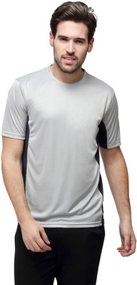 

Campus Sutra Solid Men Round Neck Grey T-Shirt