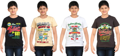 

FabTag - Dongli Boys Printed T Shirt(Multicolor, Pack of 4