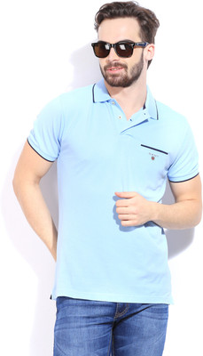 

Gant Solid Men's Polo Neck Blue T-Shirt, Me. blue