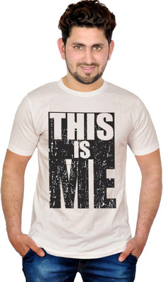 

INKIT Graphic Print Men's Round Neck White T-Shirt
