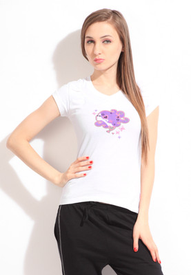 

Hanes Printed Women's White T-Shirt, Opt.wht