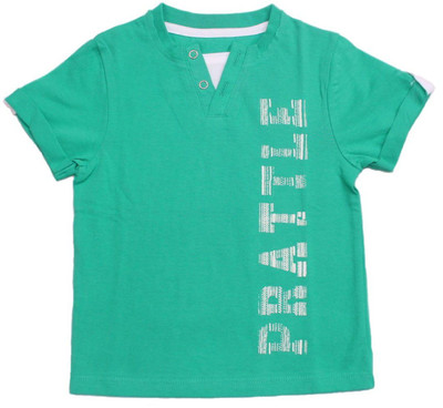 

Prattle Boys Printed Cotton T Shirt(Green, Pack of 1, Aqua green
