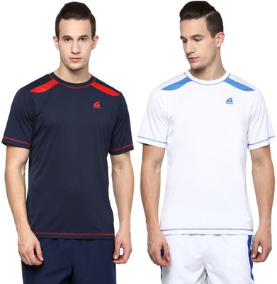 

Aurro Solid Men's Round Neck Multicolor T-Shirt(Pack of 2