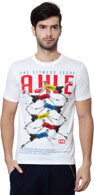 

Ajile by Pantaloons Printed Men's Round Neck White T-Shirt