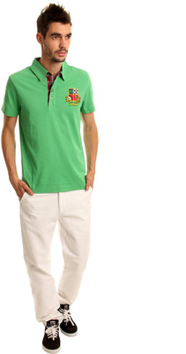 

Puma Solid Men' V-neck Green T-Shirt, Green briar