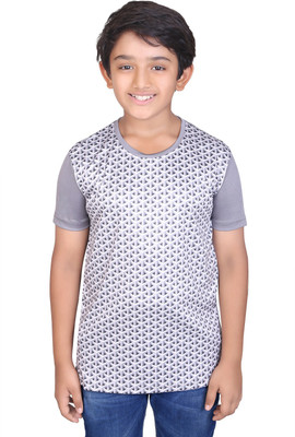 

Tantra Boys Graphic Print Polyester T Shirt(Grey, Pack of 1)