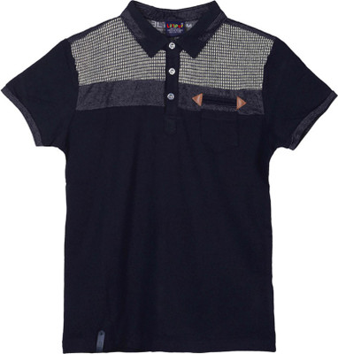 

Lilliput Boys Solid T Shirt(Blue, Pack of 1, Navy blue