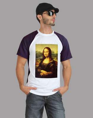 

Trionic Printed Men's Round Neck Purple T-Shirt, Deep purple