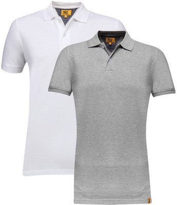 

Campus Sutra Solid Men Henley Multicolor T-Shirt(Pack of 2, Grey;white