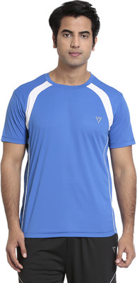 

Seven Solid Men' Round Neck Blue T-Shirt, Nautical blue