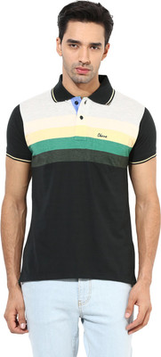 

Okane Striped Men's Polo Neck Dark Blue T-Shirt, Denim
