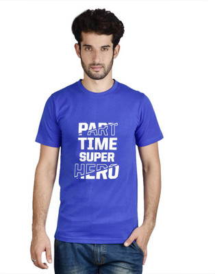 

Menlo Graphic Print Men's Round Neck Blue T-Shirt