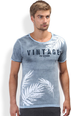 

Breakbounce Solid Men's V-neck Blue T-Shirt, Ari navy
