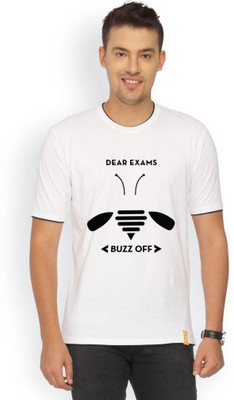 

Campus Sutra Printed Men Round Neck White T-Shirt