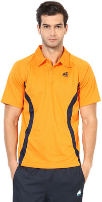 

Aurro Solid Men's Polo Neck Orange T-Shirt