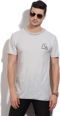 

Quick Silver Solid Men's Round Neck White T-Shirt, Sgr0