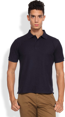 

Arise Solid Men' Polo Neck Dark Blue T-Shirt, Dr navy